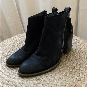 DOLCE VITA BLACK REAL LEATHER ANKLE BOOTS